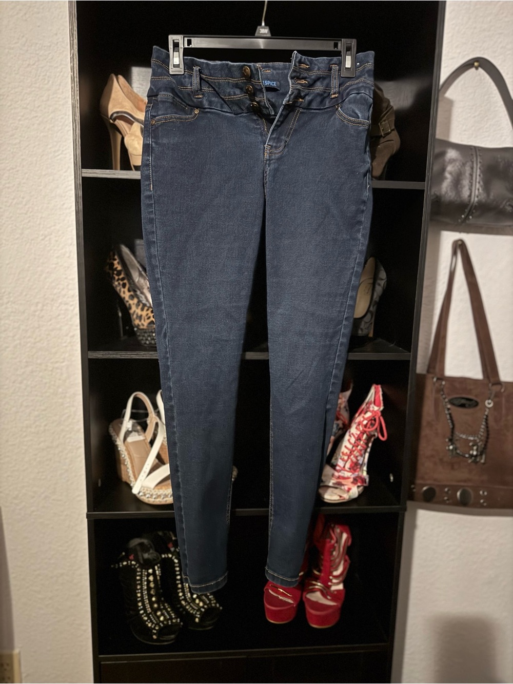 Blue Spice Dark Blue Skinny Jeans - High-Rise Stretch